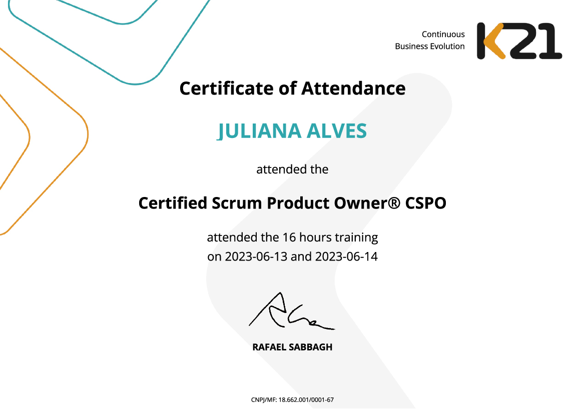Certificado K21